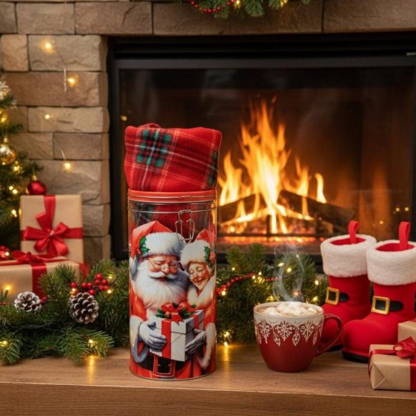 Plaid Coperta Invernale Natalizia Tartan In Morbido Pile 130×160 cm In Barattolo Plaid Coperta Invernale Natalizia Tartan In Morbido Pile 130×160 cm In Barattolo