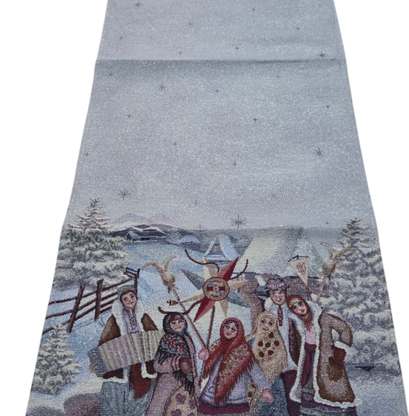 Runner Striscia Fantasia Natalizia Botticelli In Gobelin Decorazione 45×140 Cm Runner Striscia Fantasia Natalizia Botticelli In Gobelin Decorazione 45×140 Cm