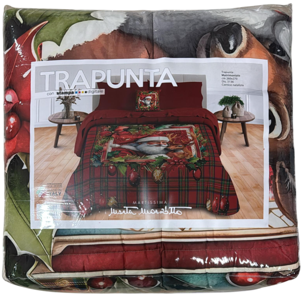 Trapunta Piumone Invernale Marta Marzotto “Natale” Letto Matrimoniale Stampa 3D