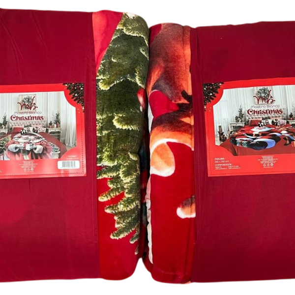 Trapunta Coperta Invernale In Coral Letto Matrimoniale In Stampa Digitale Natale