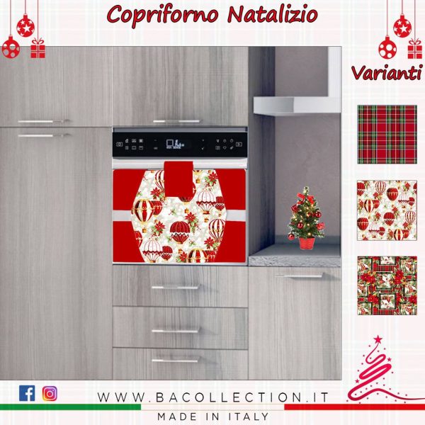 Copriforno Cucina Ba Collection Natalizio Imbottito Stampa Digitale Natale