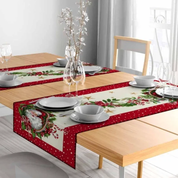 Runner Striscia Fantasia Natalizia Vingi In Gobelin Decorazione Tavola 45×140 Cm Runner Striscia Fantasia Natalizia Vingi In Gobelin Decorazione Tavola 45×140 Cm