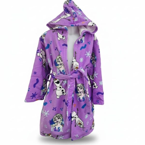 Accappatoio Bambina Disney “Frozen” In Microspugna Con Cappuccio