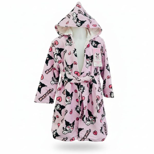 Accappatoio Bambina Disney “Hello kitty e Kuromi” In Microspugna Con Cappuccio Accappatoio Bambina Disney “Hello kitty e Kuromi” In Microspugna Con Cappuccio