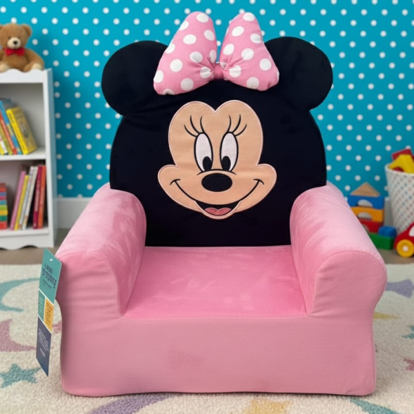 Poltroncina 3D Per Bambini Disney 34x47x48 cm Imbottita Cameretta Idea Regalo