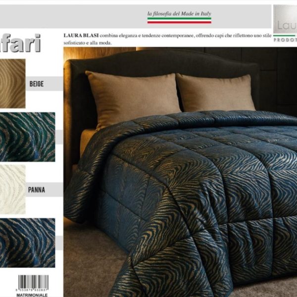 Trapuntino Letto Matrimoniale Laura Blasi “Safari” In Velluto Con Cuscino Arredo Trapuntino Letto Matrimoniale Laura Blasi “Safari” In Velluto Con Cuscino Arredo
