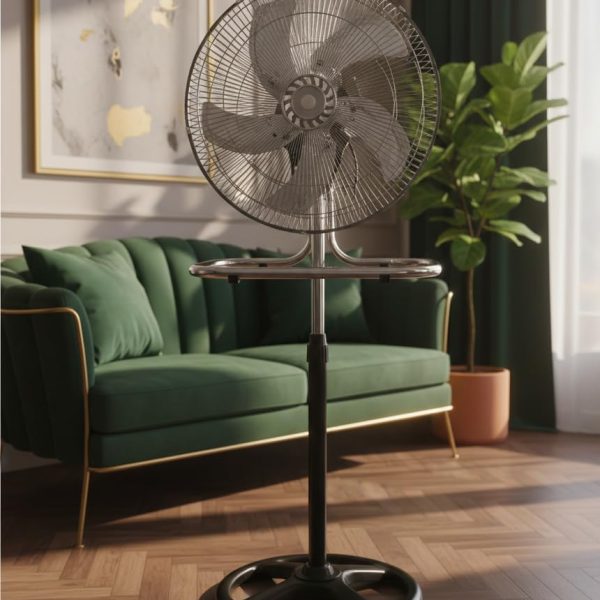 Ventilatore 3 in 1 Multifunzione – a Parete, a Piantana e da Tavolo – 60W – 3 Velocità – Oscillazione 90° – Regolazione 30° – Super Silenzioso con Base Stabile e Griglia di Sicurezza
